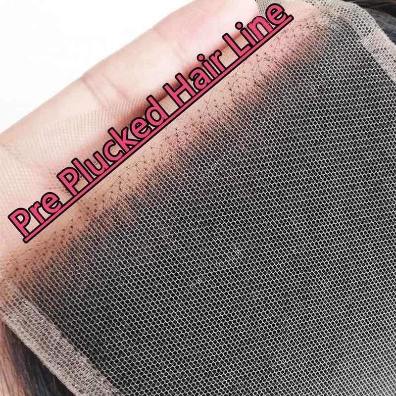 Jinhongze Lace Closure Straight Closure Human Hair Lace Closure Brazilian 12A Unprocessed Straight Hair 4x4 HD Lace Closure Free Part Natural Black Color(18") â€¦ â€¦ - Image 5